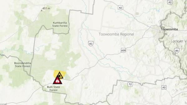 QFES issued a 'Leave Immediately' warning for the Pines area of the Southern Downs in Queensland on Sunday morning, November 19, 2023. QFES