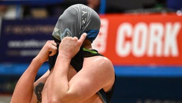 Kieran Do<em></em>naghy of Tralee Warriors reacts after his side lose to a last minute basket. Picture: Eóin Noonan/Sportsfile