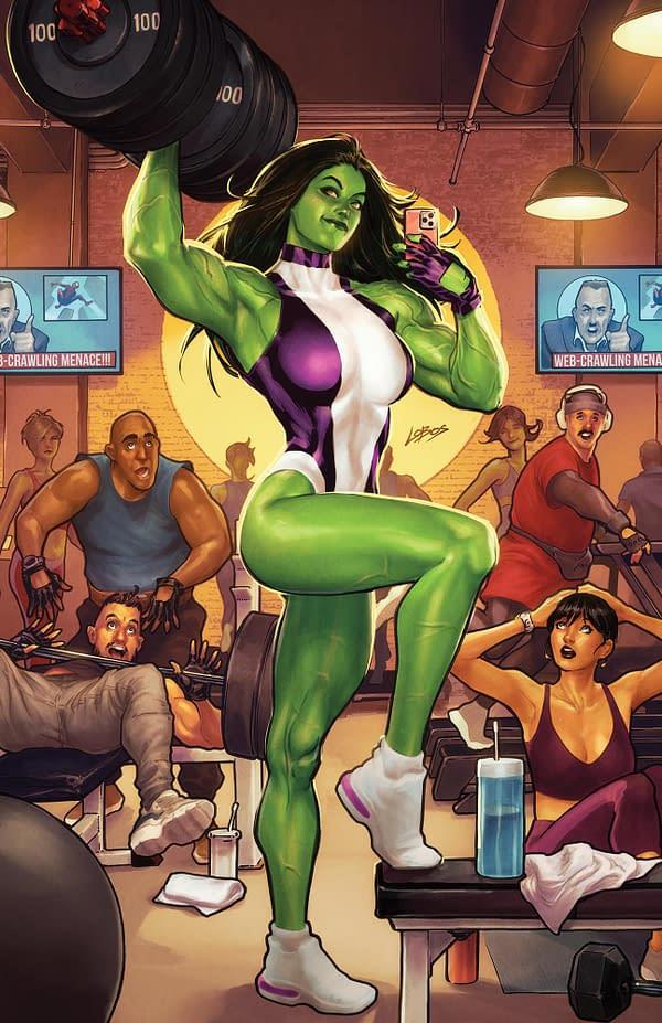 Cover image for SENSATIo<em></em>nAL SHE-HULK 5 PABLO VILLALOBOS VIRGIN VARIANT