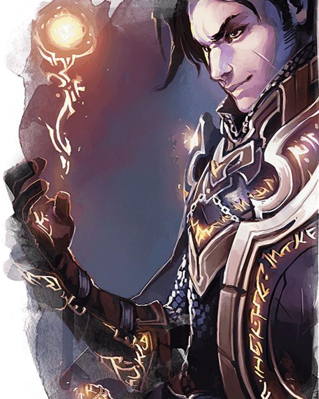 Cleric casting a light spell via Wizards of the Coast