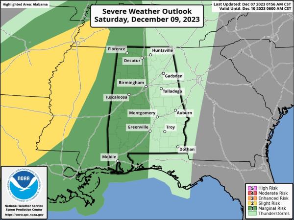 Saturday severe weather outlook