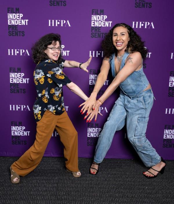 Filmmaker Julie Cohen (left) is pictured with River Gallo, who is profiled in 