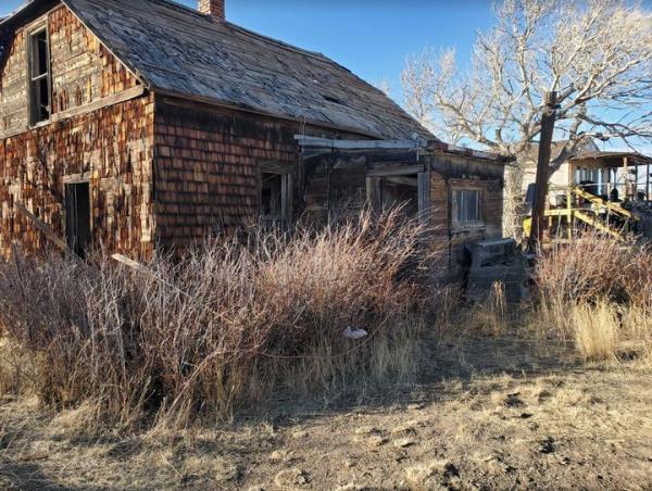 The author's childhood home in Bosler, Wyoming.