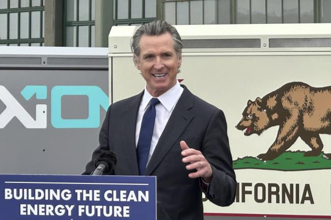 FILE - California Gov. Gavin Newsom speaks during a news conference, Thursday, May 25, 2023, in Richmond, California. Newsom and state legislative leaders have reached an agreement late Monday, June 26, 2023, on how to spend the state's tax dollars over the next year. The agreement announced late Mo<em></em>nday would spend a<em></em>bout $311 billion. (AP Photo/Adam Beam, File)